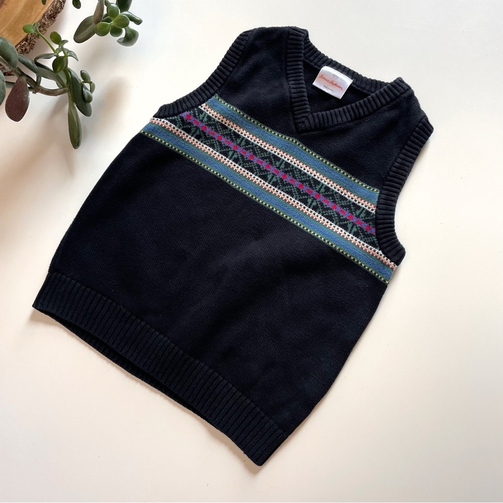 Hanna Andersson Black Sweater Vest | 6/7